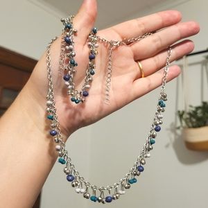 Blue Set bracelet and necklace